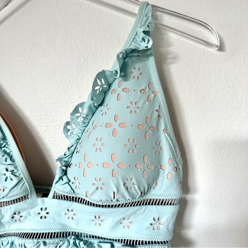[J.Crew] Scallop Ruffle Eyelet One Piece Swimsuit - Picture 5 of 7